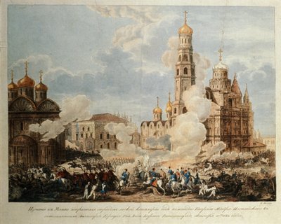 Napoleontische Oorlog van 1812, Het Verdrijven van Vijandelijke Troepen uit Moskou door Licht Cavalerie Onder Bevel van Generaal-majoor Ilovaisky door I. Ivanov door Unknown